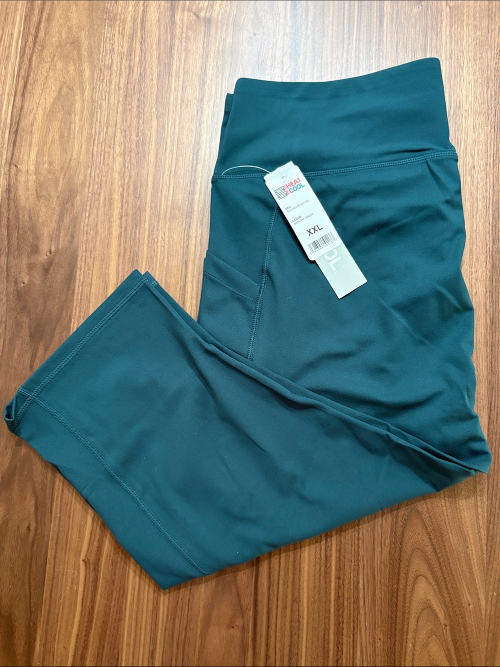 32 Degrees Teal High-Waist Leggings 3/4 length